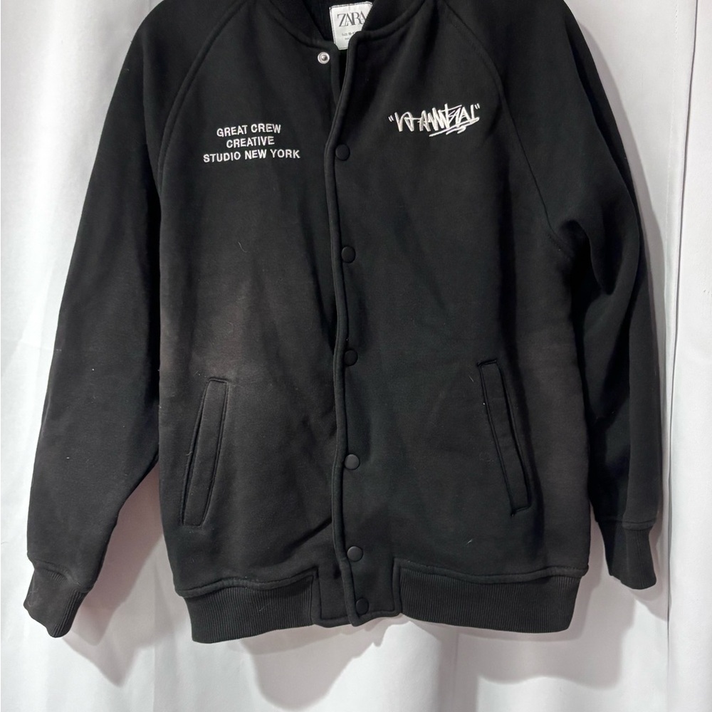 Zara Black Jacket Great Crew Creative New York rare‎ find